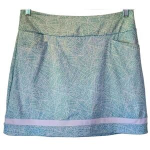 Adidas Activewear Workout Hiking Green White Skirt with shorts Medium